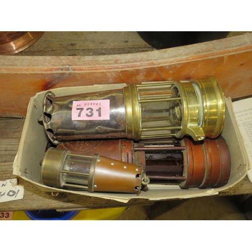 731 - 3 miners lamps