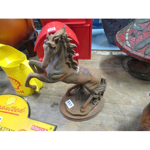 117 - Cast iron horse height 12