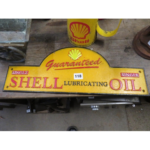 118 - Cast iron shell sign