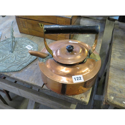 122 - Victorian copper kettle