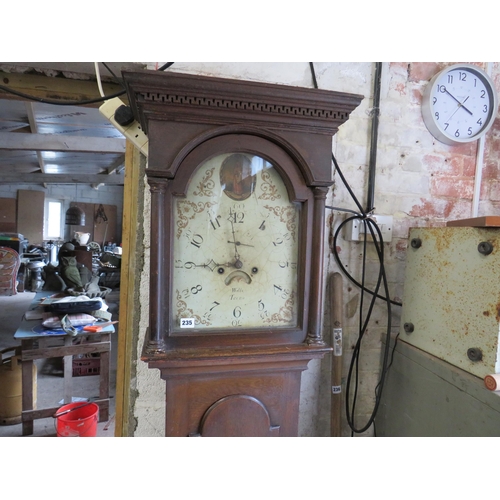235 - 8 day grandfather clock makers Wills of Truro