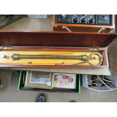 94 - Cased brass measuring stick by J F Nichol