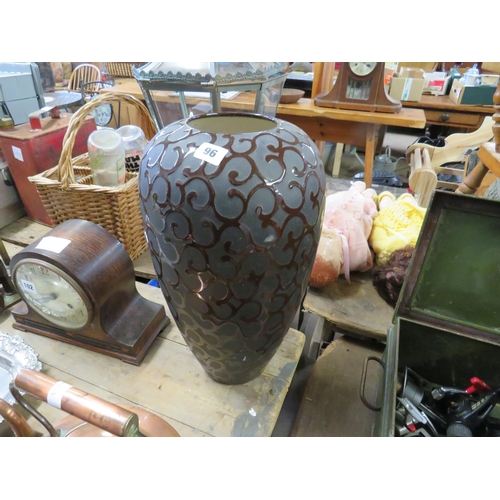 96 - Art glass vase height 17