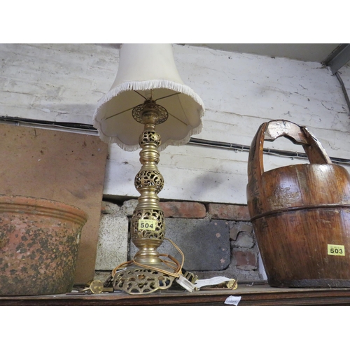 504 - Brass table lamp
