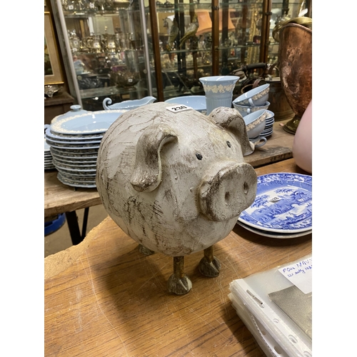 230 - Carved wooden pig