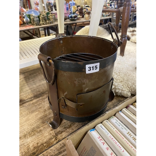 315 - Portable metal fire pit, 8