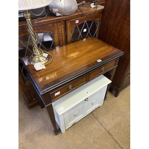 353 - Mahogany and inlaid side table