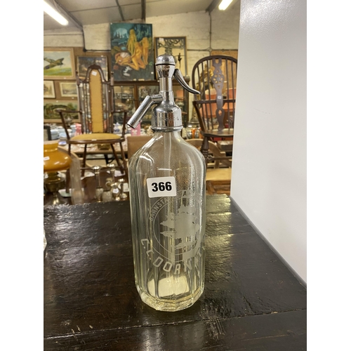 366 - Vintage soda syphon by Dornat & Co, inscribed Barnstaple and Bideford