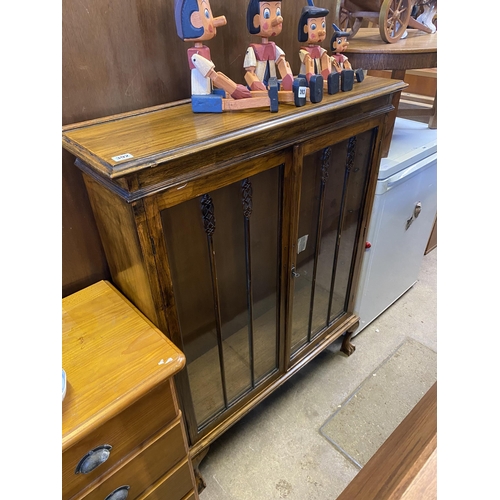 392 - Oak display cabinet 36