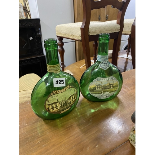 425 - 2 portuguese wine bottles