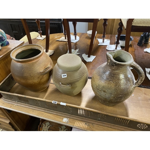 429 - 3 clay pots