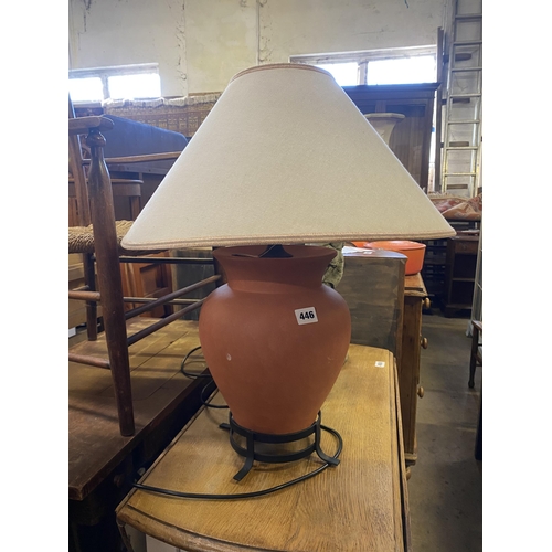 446 - Terracotta table lamp