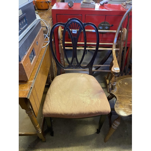 465 - Occasional shield back hall chair