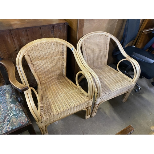 484 - 2 cane conservatory chairs