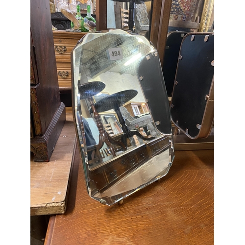 494 - Bevelled edge dressing table mirror