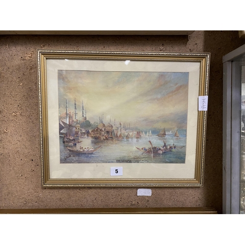 5 - Watercolour Constantinople signed G Scott 9