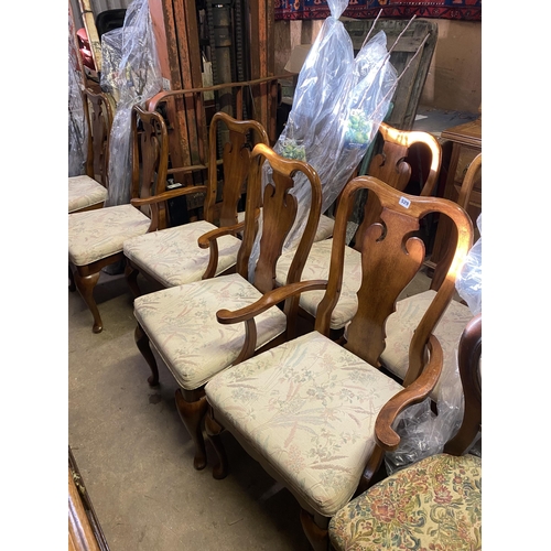 529 - Set of 8 Queen Anne style dining chairs