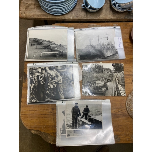 229 - 123 black and white photographs of WW2 naval ships and engagements taken from NAFF MESS Sussex. All ... 