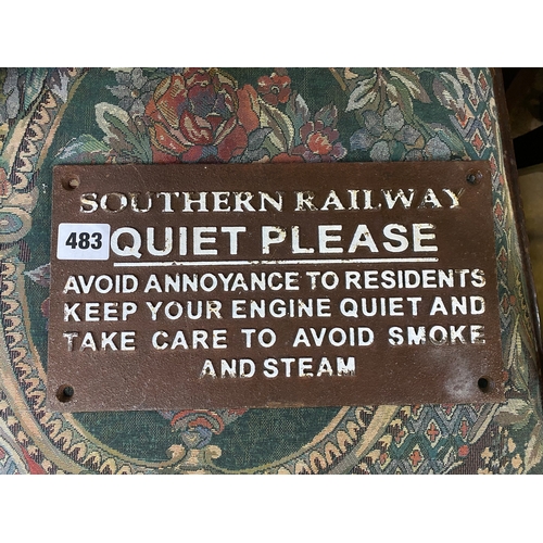 483 - Cast iron southern railway sign 11