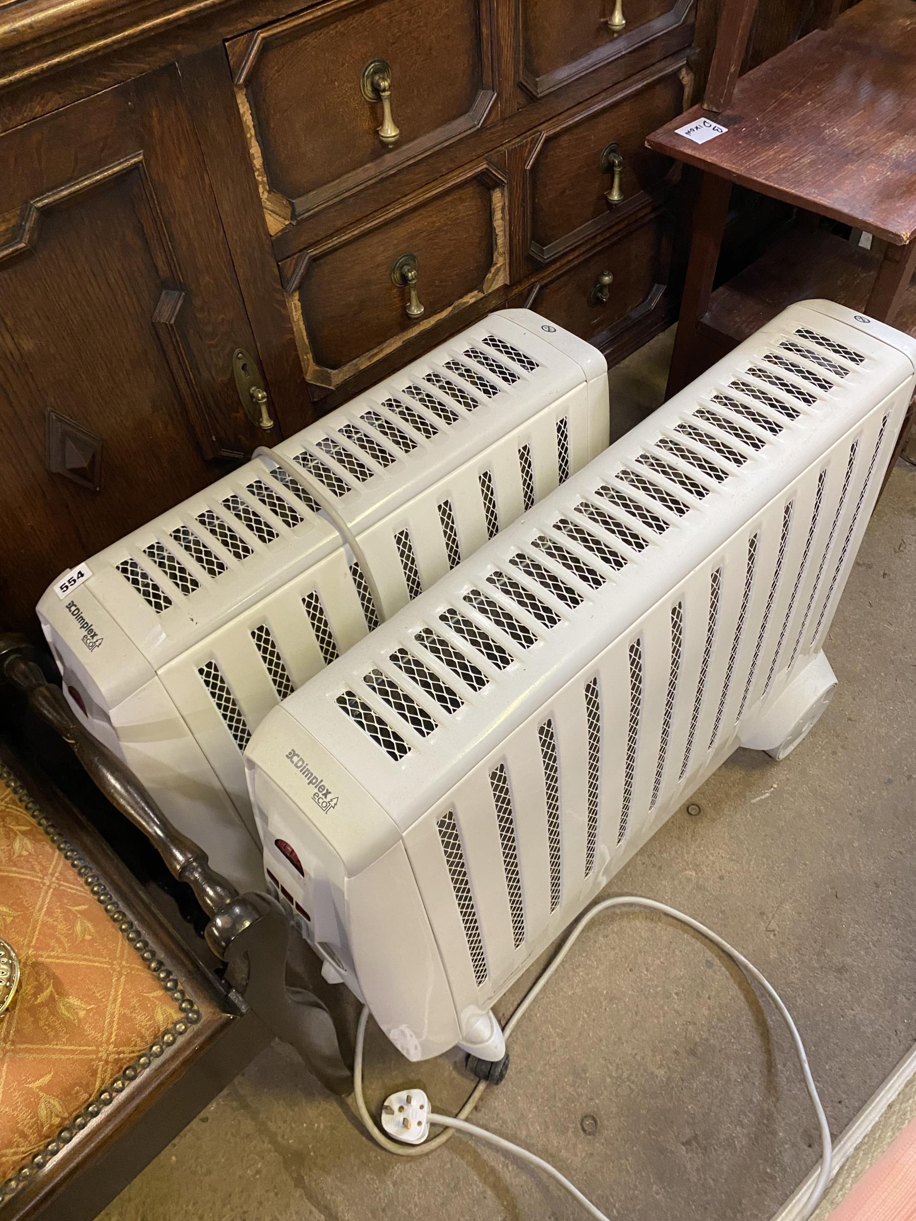 Two electric radiators