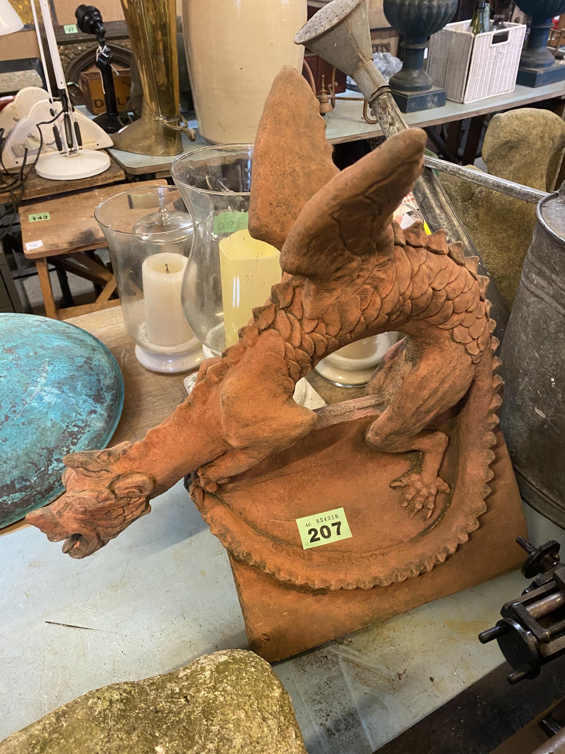 Terracotta dragon ridge tile, 18