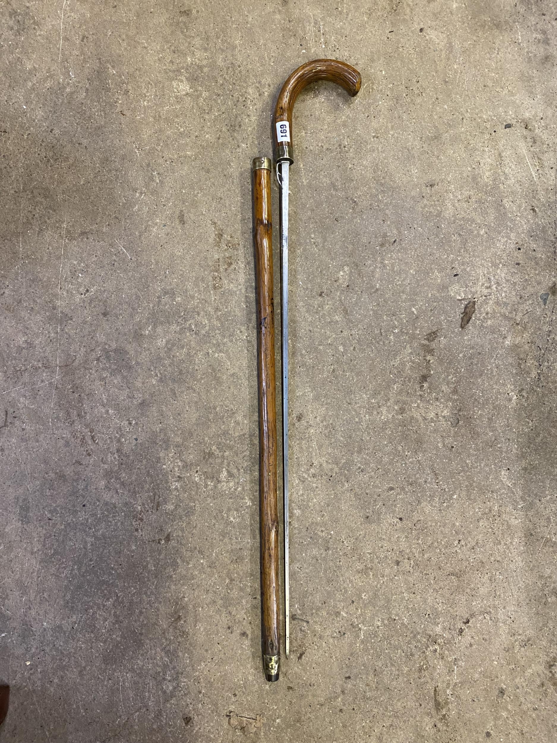 Victorian custom officers briar wood rummage stick / sword stick, by ...