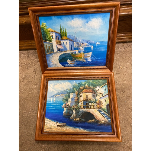 70 - Pair of oil paintings, continental scenes