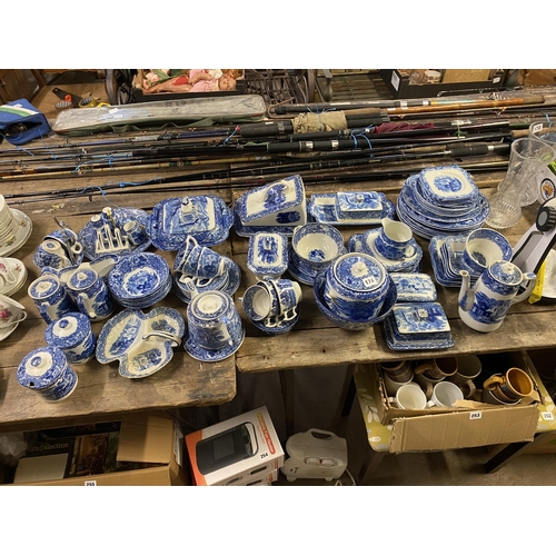 George Jones & Sons large collection of blue and white dinnerware, jugs ...