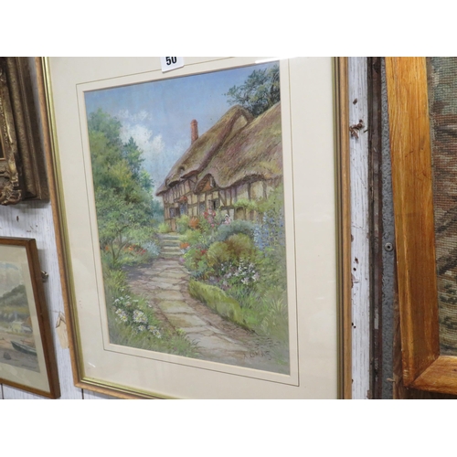 50 - Pastel Ann Hatherways cottage by A Lomas 14