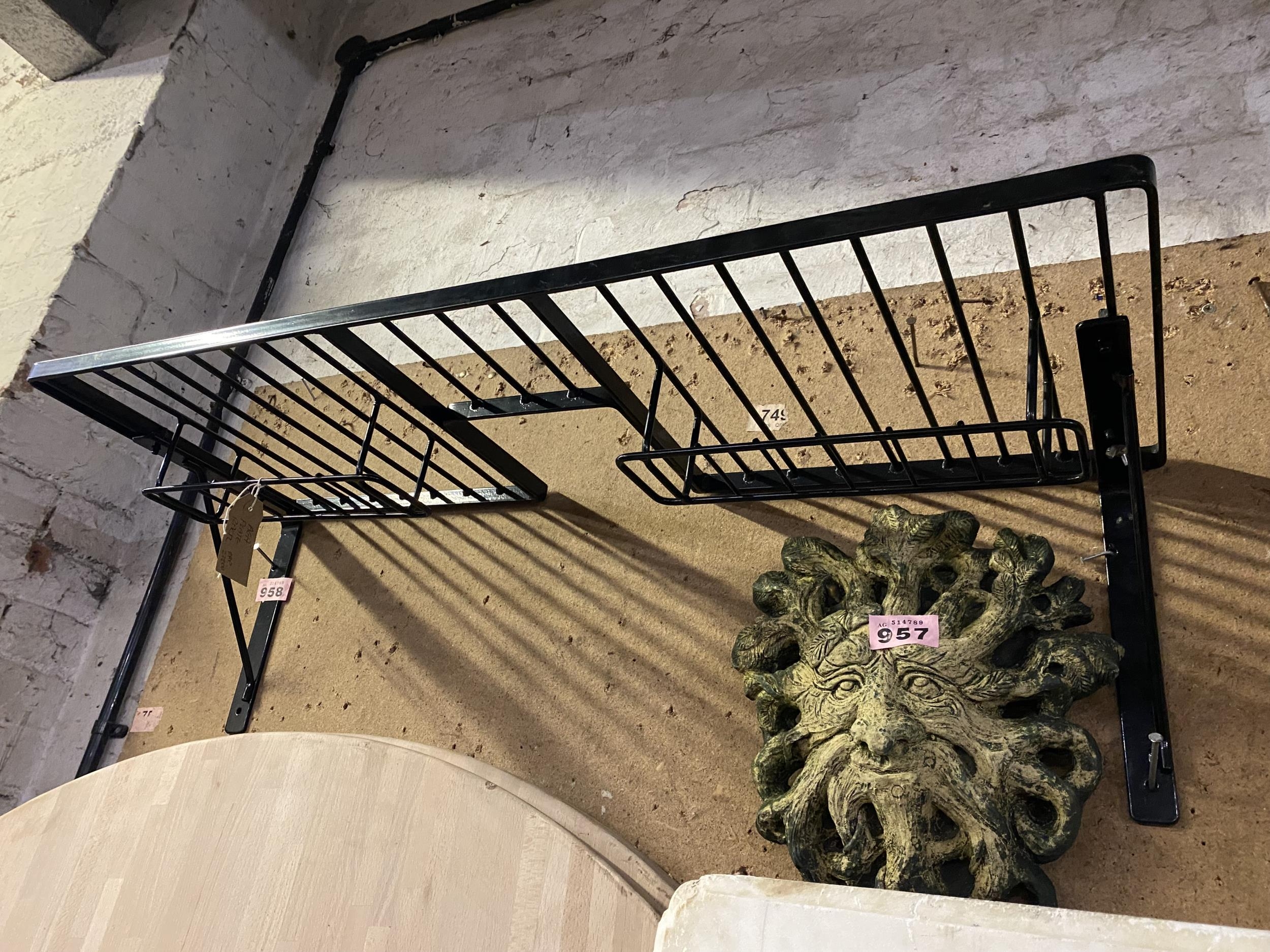 Wrought iron aga plate rack