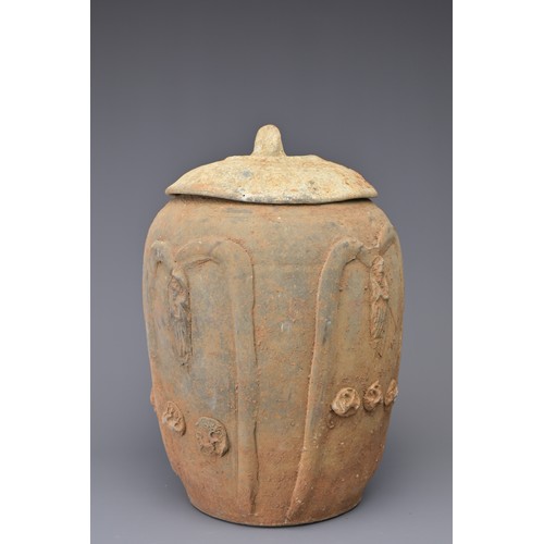 94 - RARE CHINESE SONG / YUAN DYNASTY POTTERY BUDDHIST ZODIAC JAR WITH SANSKRIT INSCRIPTION. Decorated wi... 