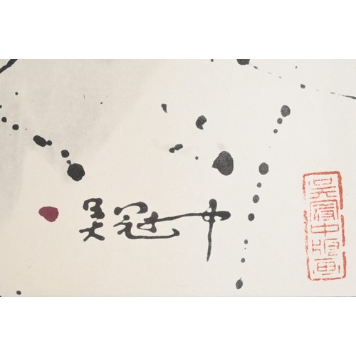 291 - WU GUANZHONG (1919 - 2010), MARRIAGE TIES ON THE WALL II, 1999. A very large framed print of which t... 