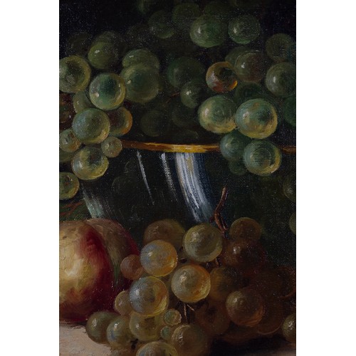 365 - Sebastiaan Theodorus Voorn Boers (1828-1893) - Still Life with Fruit and Wine Glass with Twisted Ste... 