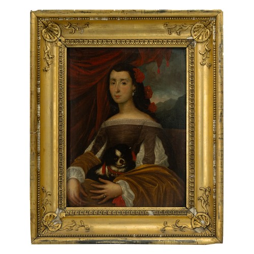 364 - CONTINENTAL SCHOOL, 18TH/19TH CENTURY - Portrait of A Lady Holding A Cavalier King Charles Spaniel, ... 