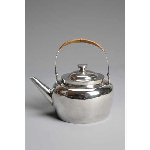 240 - CHRISTOPHER DRESSER (BRITISH 1834-1904) SILVER PLATED TEAPOT BY HUKIN & HEATH, LONDON, C.1884. With ... 