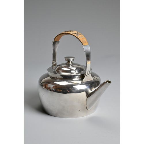 240 - CHRISTOPHER DRESSER (BRITISH 1834-1904) SILVER PLATED TEAPOT BY HUKIN & HEATH, LONDON, C.1884. With ... 