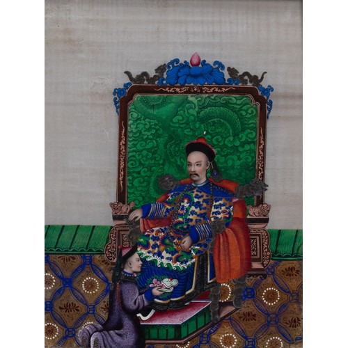 189 - A SET OF THREE CHINESE PITH PAINTINGS, QING DYNASTY - Each finely painted depicting various figures ... 