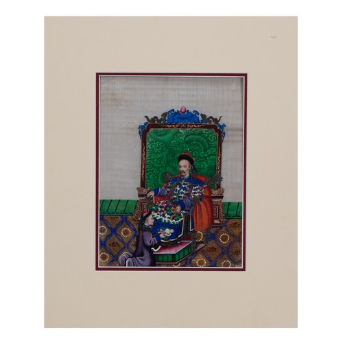 189 - A SET OF THREE CHINESE PITH PAINTINGS, QING DYNASTY - Each finely painted depicting various figures ... 