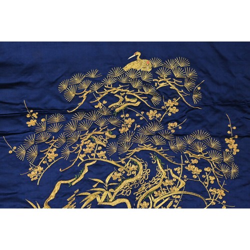 252 - A JAPANESE FUKUSA DEPICTING MINOGAME, LONG TAILED TURTLES, EARLY MEIJI PERIOD (1868-1912). Of rectan... 