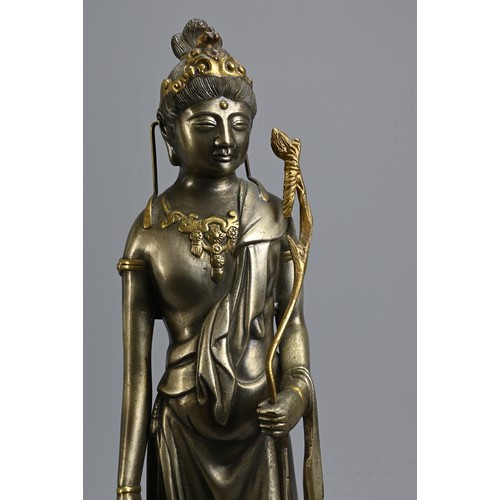 311 - AN EARLY 20TH CENTURY JAPANESE BRONZE OF THE HOLY KANNON BY KOUN TAKAMURA (1852-1934). Kannon, the B... 