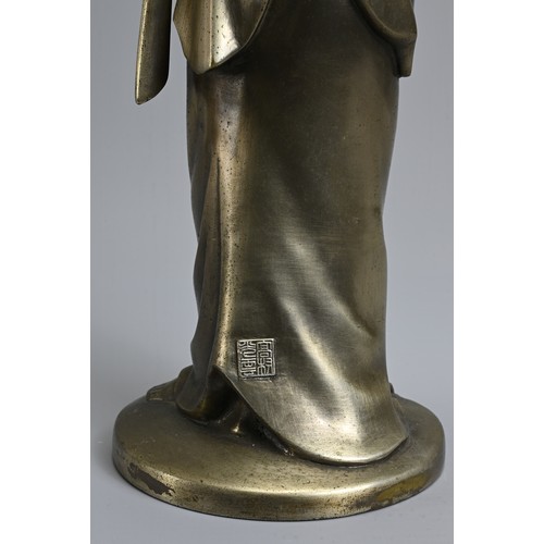 311 - AN EARLY 20TH CENTURY JAPANESE BRONZE OF THE HOLY KANNON BY KOUN TAKAMURA (1852-1934). Kannon, the B... 