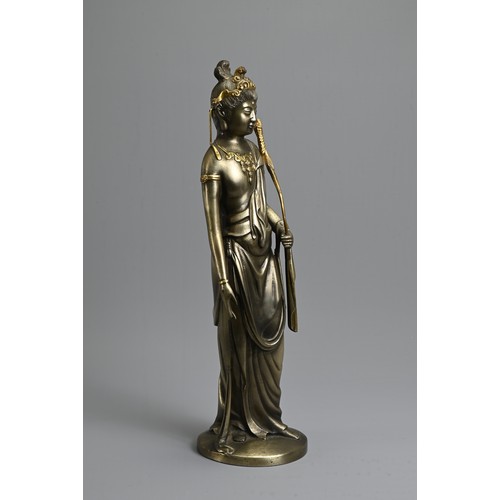 311 - AN EARLY 20TH CENTURY JAPANESE BRONZE OF THE HOLY KANNON BY KOUN TAKAMURA (1852-1934). Kannon, the B... 