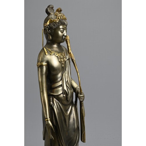 311 - AN EARLY 20TH CENTURY JAPANESE BRONZE OF THE HOLY KANNON BY KOUN TAKAMURA (1852-1934). Kannon, the B... 