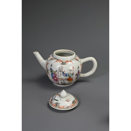 2 - FOUR CHINESE / JAPANESE PORCELAIN TEAPOTS, 18/19TH CENTURY. Each of varying forms decorated with fig... 