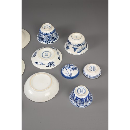 13 - A GROUP OF CHINESE BLUE AND WHITE PORCELAIN ITEMS AND OTHER, 18TH CENTURY AND LATER. To include five... 