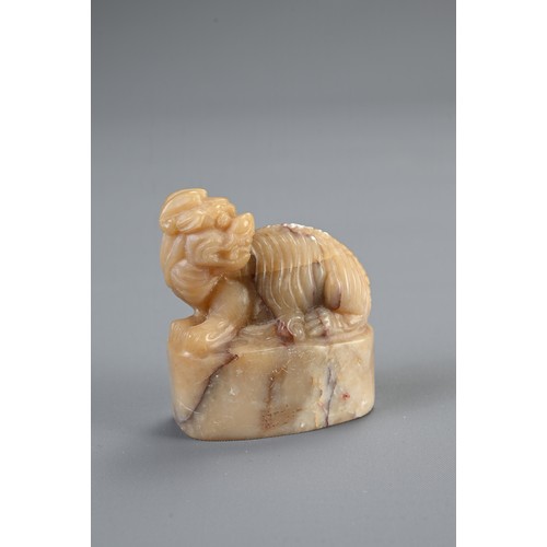 48 - A GROUP OF CHINESE SOAPSTONE SEALS AND PAPERWEIGHTS, 19/20TH CENTURY. To include a pair of weights i... 