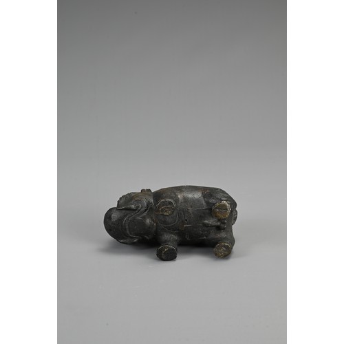 99 - A GROUP OF BRONZE ITEMS, PROBABLY ROMAN AND LATER. To include two axe head fittings, probably Roman;... 