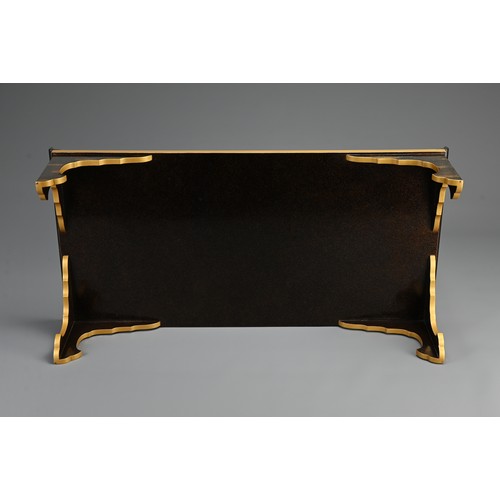 310 - JAPANESE EDO PERIOD BLACK AND GOLD LACQUER WRITING TABLE (BUNDAI), 19th century, of standard form wi... 