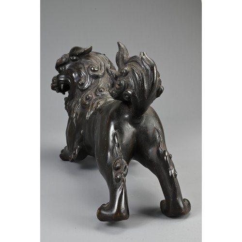 280 - A LARGE JAPANESE BRONZE MODEL OF A LION DOG, MEIJI PERIOD (1868–1912). Three sections to include the... 