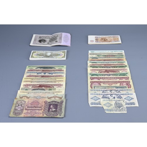 339 - COLLECTION OF WORLDWIDE BANKNOTES. Comprising: Hungarian (20, 100 Forint) Bulgarian (50 Leva, 1951),... 